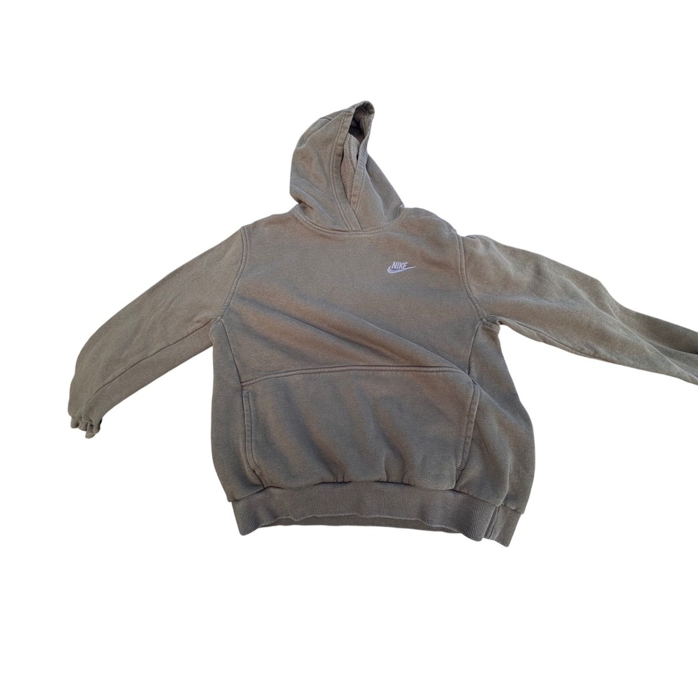 Nike Kids XL Hoodie Pullover Army/Olive greenEmbroidered Logo Fleece Sweatshirt
